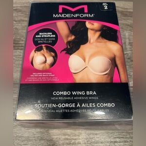 Maidenform Backless Strapless Adhesive Bra Nude Size 2 - Sizes 34A and 32B